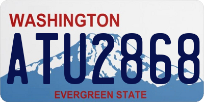 WA license plate ATU2868
