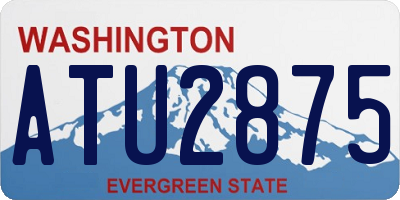 WA license plate ATU2875
