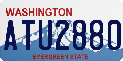 WA license plate ATU2880