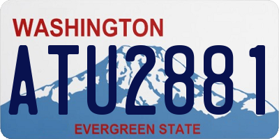 WA license plate ATU2881
