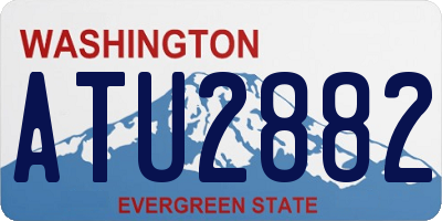 WA license plate ATU2882