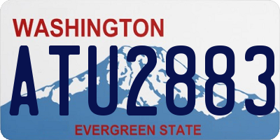 WA license plate ATU2883