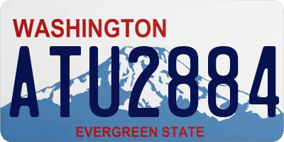 WA license plate ATU2884