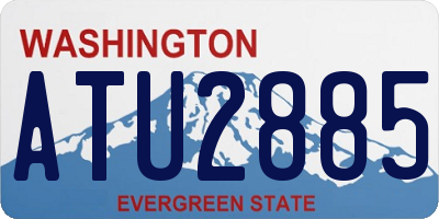 WA license plate ATU2885