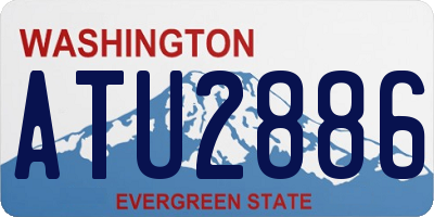 WA license plate ATU2886