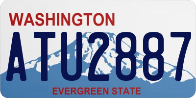 WA license plate ATU2887