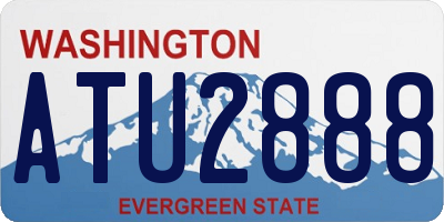 WA license plate ATU2888