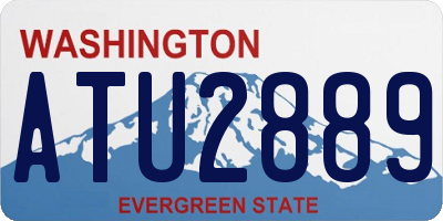 WA license plate ATU2889