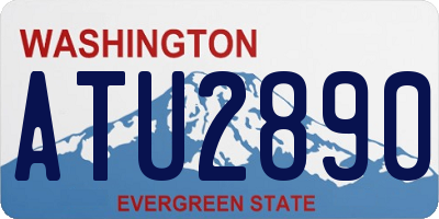 WA license plate ATU2890