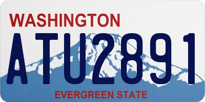 WA license plate ATU2891