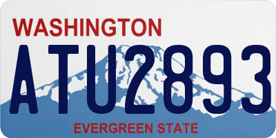 WA license plate ATU2893