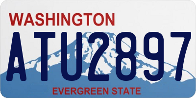 WA license plate ATU2897