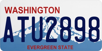 WA license plate ATU2898