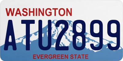 WA license plate ATU2899