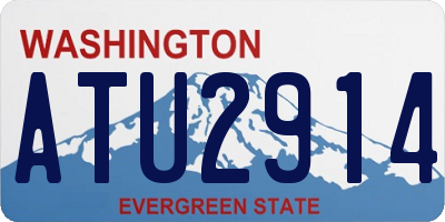 WA license plate ATU2914