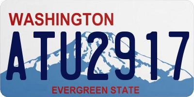 WA license plate ATU2917