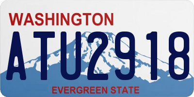 WA license plate ATU2918