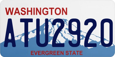 WA license plate ATU2920