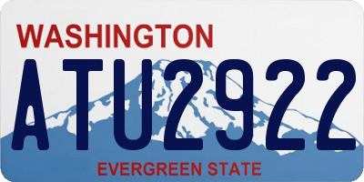 WA license plate ATU2922