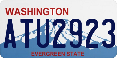 WA license plate ATU2923