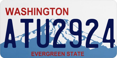 WA license plate ATU2924
