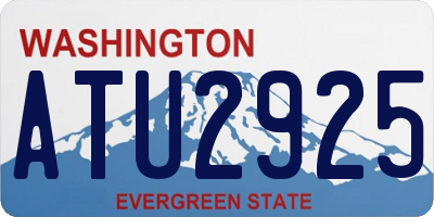 WA license plate ATU2925