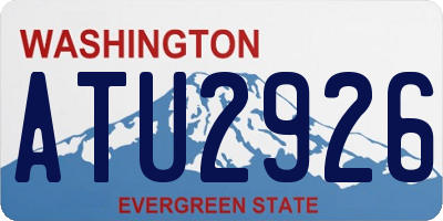 WA license plate ATU2926