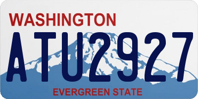 WA license plate ATU2927
