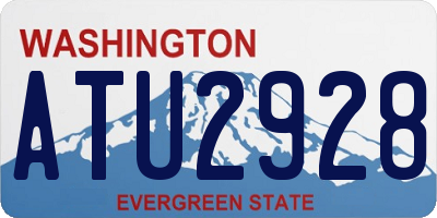 WA license plate ATU2928