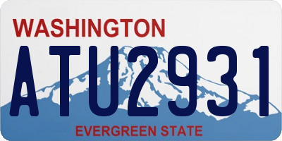 WA license plate ATU2931