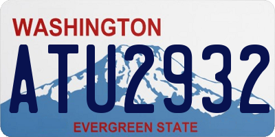 WA license plate ATU2932