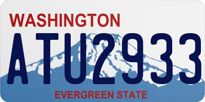 WA license plate ATU2933