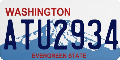 WA license plate ATU2934