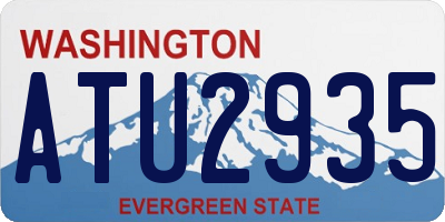 WA license plate ATU2935