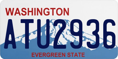 WA license plate ATU2936