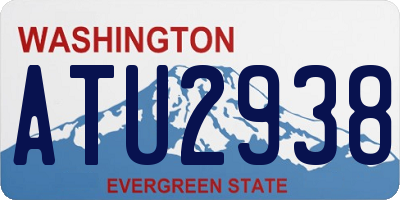 WA license plate ATU2938