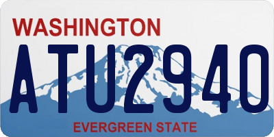 WA license plate ATU2940