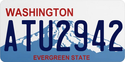 WA license plate ATU2942