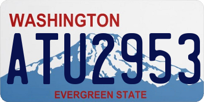 WA license plate ATU2953