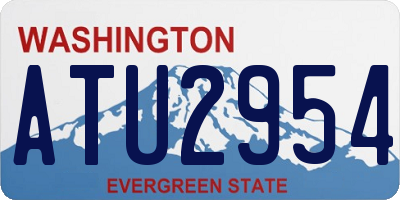WA license plate ATU2954