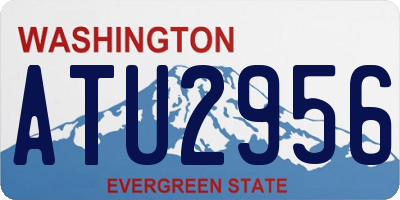 WA license plate ATU2956