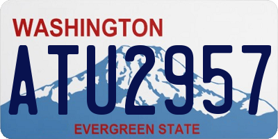 WA license plate ATU2957
