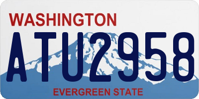 WA license plate ATU2958