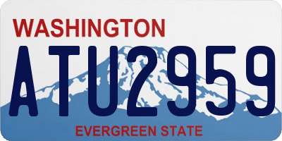 WA license plate ATU2959
