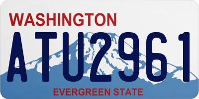 WA license plate ATU2961
