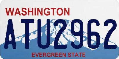 WA license plate ATU2962