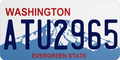 WA license plate ATU2965
