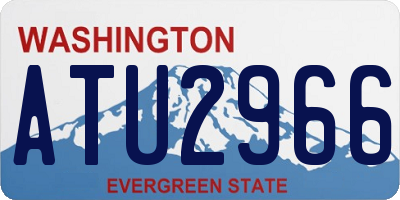 WA license plate ATU2966