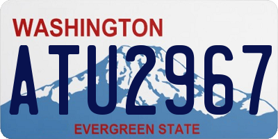 WA license plate ATU2967