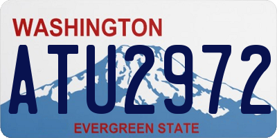 WA license plate ATU2972